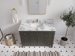 Sonoma 48 in W x 22 in D Free Standing Reeded Single Sink Bathroom Vanity - photo 20
