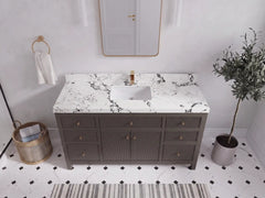 Sonoma 72 in W x 22 in D Free Standing Reeded Double Sink Bathroom Vanity - photo 23