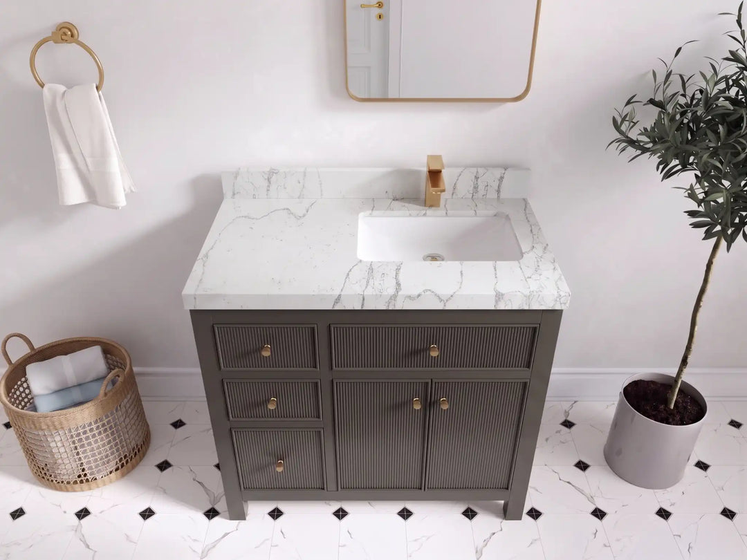 Sonoma 36 in. W x 22 in. D Right Offset Sink Bathroom Vanity | 
              
                Urbane Bronze
                
                  
             - SON_URB_WHQZ_36R - photo №27