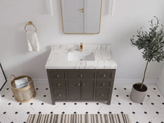 Sonoma 42 in W x 22 in D Free Standing Reeded Single Sink Bathroom Vanity - photo 24
