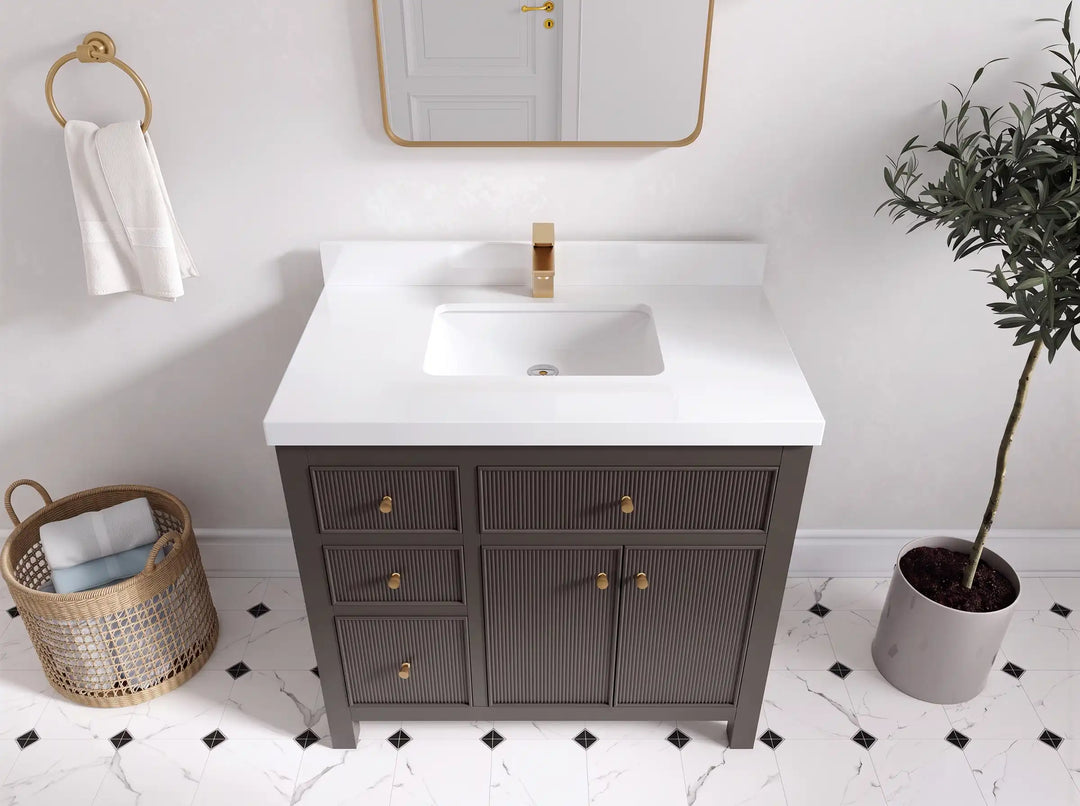 Sonoma 36 in. W x 22 in. D with Center Sink Bathroom Vanity | 
              
                Urbane Bronze
                
                  
             - SON_URB_WHQZ_36CR - photo №5