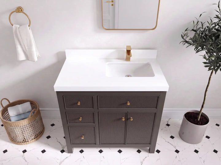 Sonoma 36 in. W x 22 in. D Right Offset Sink Bathroom Vanity - photo 5