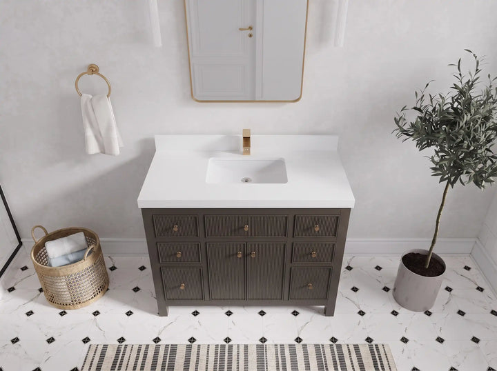 Sonoma 42 in W x 22 in D Free Standing Reeded Single Sink Bathroom Vanity - photo 5