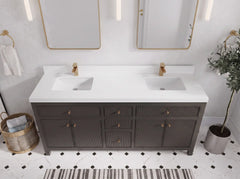 Sonoma 72 in W x 22 in D Free Standing Reeded Double Sink Bathroom Vanity - photo 4