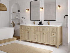 Sonoma White Oak 84 in. W x 22 in. D Double Sink Bathroom Vanity - photo 2