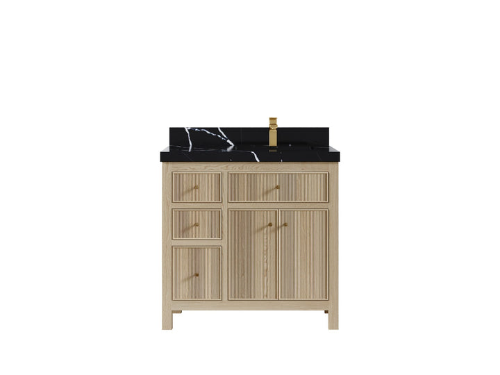 Sonoma White Oak 36 in. W x 22 in. D Right Offset Sink Bathroom Vanity - photo 6