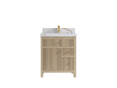 Sonoma White Oak 30 in. W x 22 in. D Single Sink Reeded Bathroom Vanity - photo 7