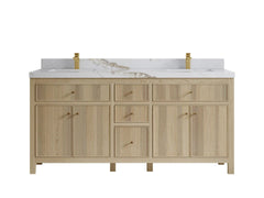 Sonoma White Oak 72 in. W x 22 in. D Double Sink Bathroom Vanity - photo 7
