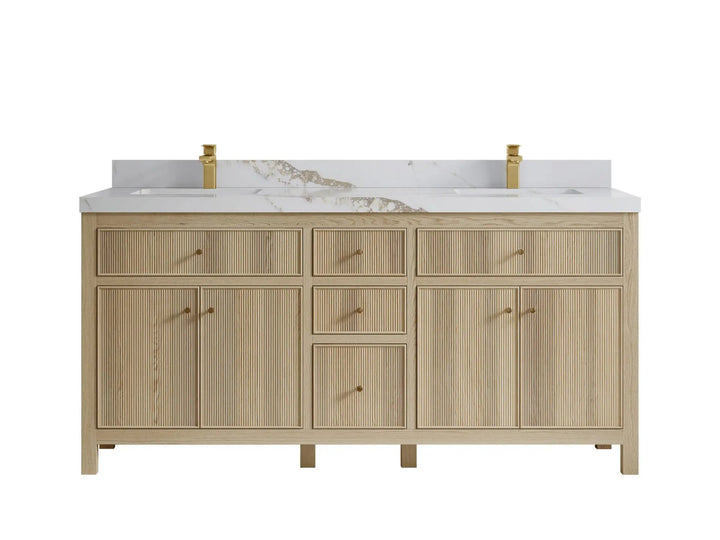 Sonoma White Oak 72 in. W x 22 in. D Double Sink Bathroom Vanity - photo 7