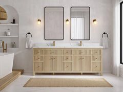 Sonoma White Oak 84 in. W x 22 in. D Double Sink Bathroom Vanity - photo 4