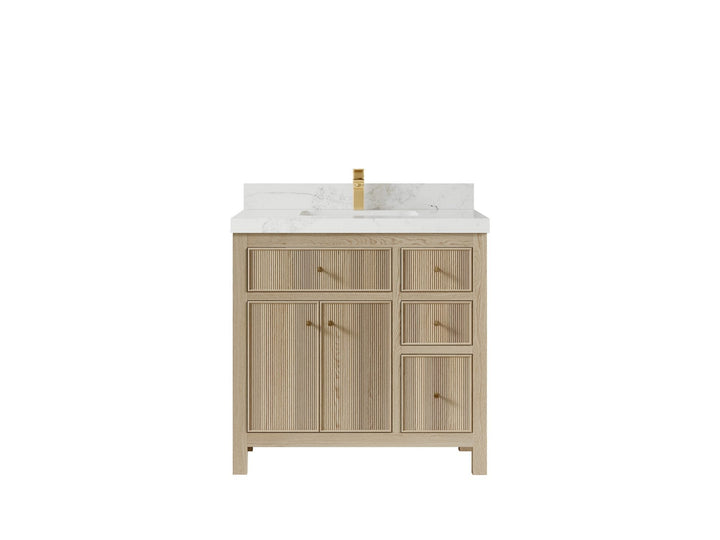 Sonoma White Oak 36 in. W x 22 in. D Center Sink Bathroom Vanity - photo 9