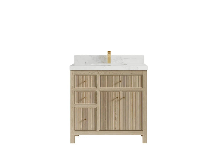 Sonoma White Oak 36 in. W x 22 in. D Center Sink Bathroom Vanity - photo 9