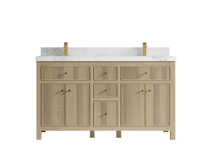 Sonoma White Oak 60 in. W x 22 in. D Double Sink Bathroom Vanity - photo 9