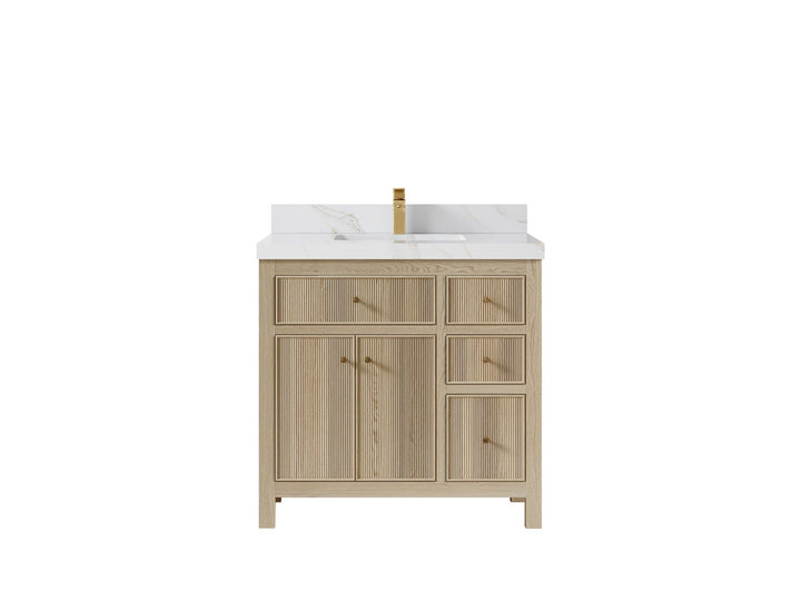 Sonoma White Oak 36 in. W x 22 in. D Center Sink Bathroom Vanity - photo 10