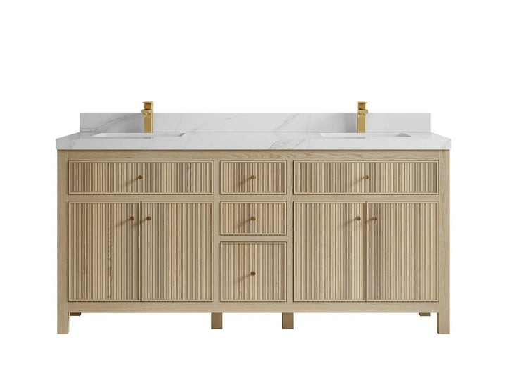 Sonoma White Oak 72 in. W x 22 in. D Double Sink Bathroom Vanity - photo 10