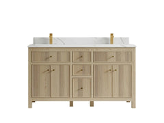 Sonoma White Oak 60 in. W x 22 in. D Double Sink Bathroom Vanity - photo 13