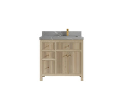 Sonoma White Oak 36 in. W x 22 in. D Right Offset Sink Reeded Bathroom Vanity - photo 18
