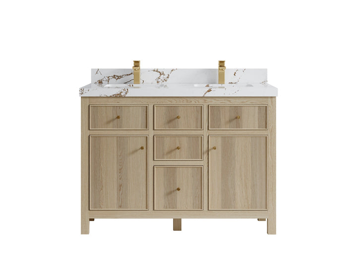 Sonoma White Oak 48 in. W x 22 in. D Double Sink Bathroom Vanity - photo 12