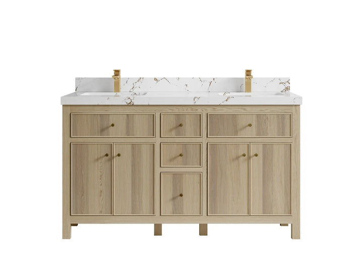 Sonoma White Oak 60 in. W x 22 in. D Double Sink Bathroom Vanity - photo 19