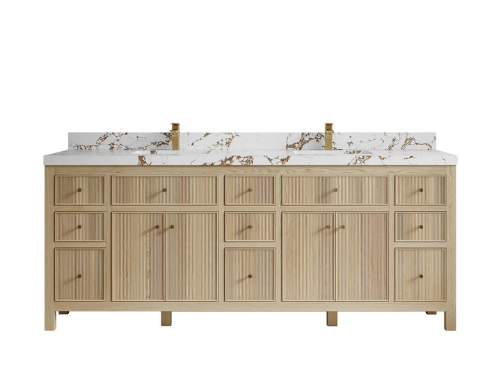 Sonoma White Oak 84 in. W x 22 in. D Double Sink Bathroom Vanity - photo 19