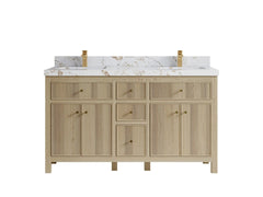 Sonoma White Oak 60 in. W x 22 in. D Double Sink Bathroom Vanity - photo 20