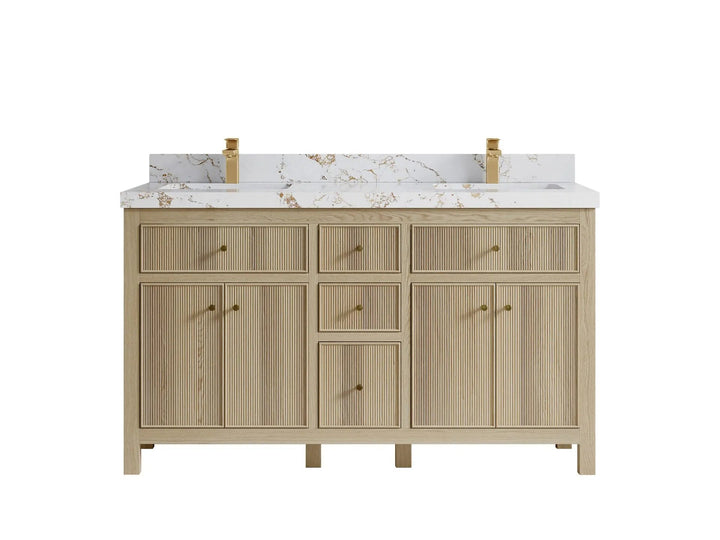 Sonoma White Oak 60 in. W x 22 in. D Double Sink Bathroom Vanity - photo 20