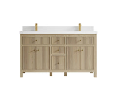 Sonoma White Oak 60 in. W x 22 in. D Double Sink Bathroom Vanity - photo 23