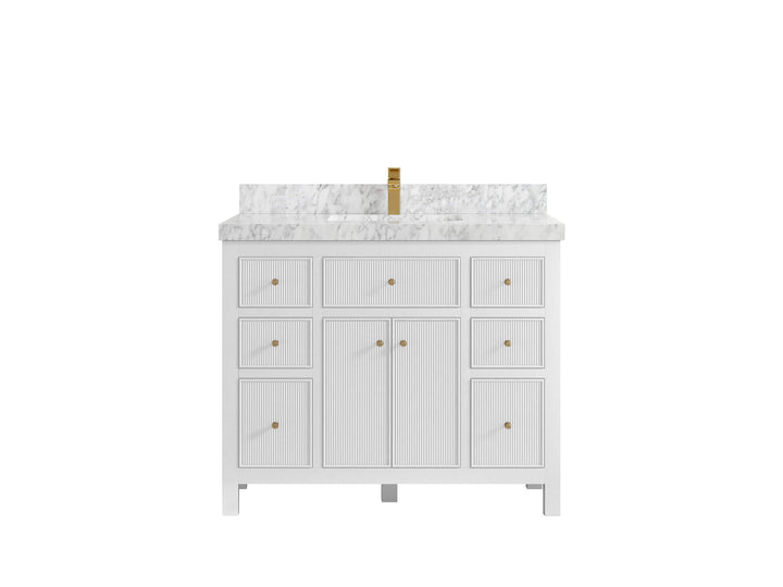 Sonoma 42 in W x 22 in D Free Standing Reeded Single Sink Bathroom Vanity - photo 13