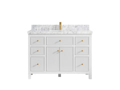 Sonoma 48 in W x 22 in D Free Standing Reeded Single Sink Bathroom Vanity - photo 13
