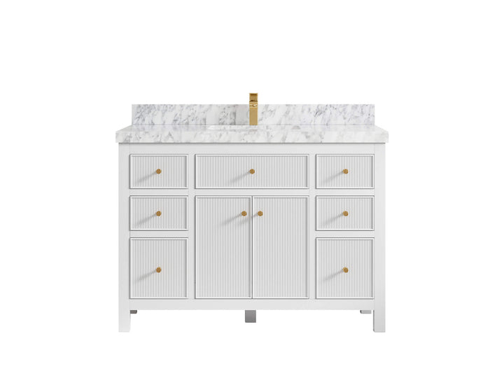 Sonoma 48 in W x 22 in D Free Standing Reeded Single Sink Bathroom Vanity - photo 13
