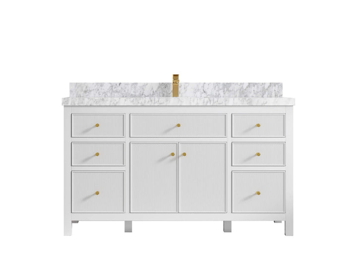 Sonoma 60 in W x 22 in D Free Standing Reeded Single Sink Bathroom Vanity - photo 13