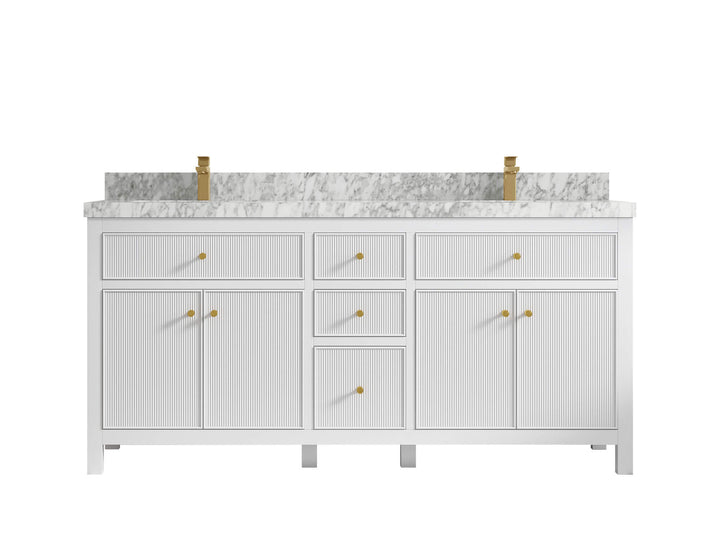 Sonoma 72 in W x 22 in D Free Standing Reeded Double Sink Bathroom Vanity - photo 13
