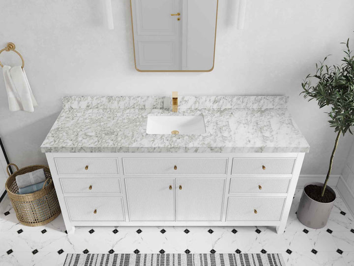 Sonoma 72 in W x 22 in D Free Standing Reeded Single Sink Bathroom Vanity - photo 10