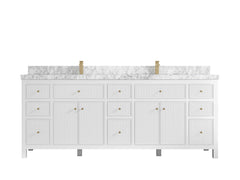 Sonoma 84 in W x 22 in D Free Standing Reeded Double Sink Bathroom Vanity - photo 12