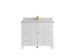 Sonoma 42 in W x 22 in D Free Standing Reeded Single Sink Bathroom Vanity - photo 14