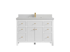 Sonoma 48 in W x 22 in D Free Standing Reeded Single Sink Bathroom Vanity - photo 14