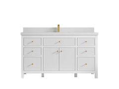 Sonoma 60 in W x 22 in D Free Standing Reeded Single Sink Bathroom Vanity - photo 14