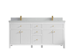 Sonoma 72 in W x 22 in D Free Standing Reeded Double Sink Bathroom Vanity - photo 14