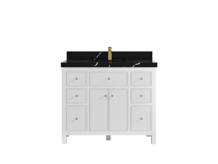 Sonoma 42 in W x 22 in D Free Standing Reeded Single Sink Bathroom Vanity - photo 8