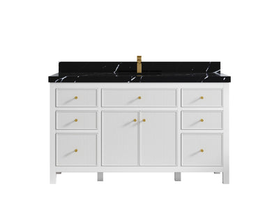 Sonoma 60 in W x 22 in D Free Standing Reeded Single Sink Bathroom Vanity