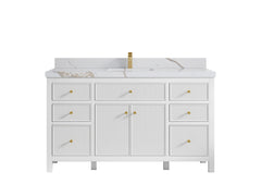 Sonoma 60 in W x 22 in D Free Standing Reeded Single Sink Bathroom Vanity - photo 9