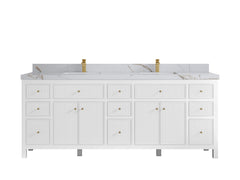 Sonoma 84 in W x 22 in D Free Standing Reeded Double Sink Bathroom Vanity - photo 9