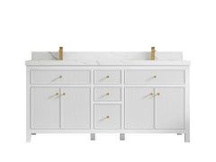 Sonoma 72 in W x 22 in D Free Standing Reeded Double Sink Bathroom Vanity - photo 10