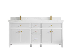 Sonoma 72 in W x 22 in D Free Standing Reeded Double Sink Bathroom Vanity - photo 11