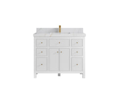 Sonoma 42 in W x 22 in D Free Standing Reeded Single Sink Bathroom Vanity - photo 12
