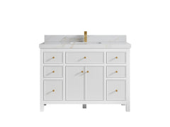 Sonoma 48 in W x 22 in D Free Standing Reeded Single Sink Bathroom Vanity - photo 12