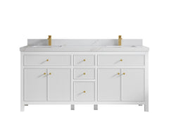 Sonoma 72 in W x 22 in D Free Standing Reeded Double Sink Bathroom Vanity - photo 12