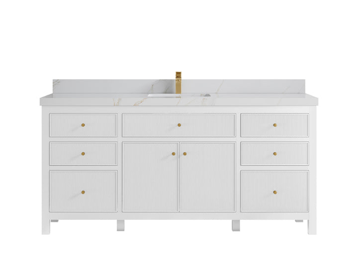 Sonoma 72 in W x 22 in D Free Standing Reeded Single Sink Bathroom Vanity - photo 23