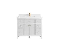 Sonoma 42 in W x 22 in D Free Standing Reeded Single Sink Bathroom Vanity - photo 15