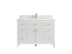 Sonoma 48 in W x 22 in D Free Standing Reeded Single Sink Bathroom Vanity - photo 15